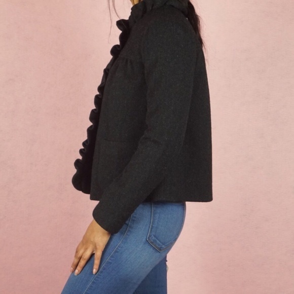 J. Crew Luxe Donegal Fiona Ruffle Wool Jacket - Picture 4 of 6